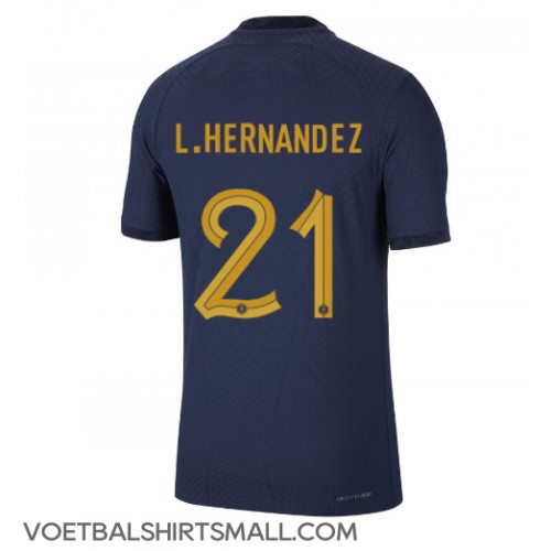Frankrijk Lucas Hernandez #21 Voetbalkleding Thuisshirt WK 2022 Korte Mouwen